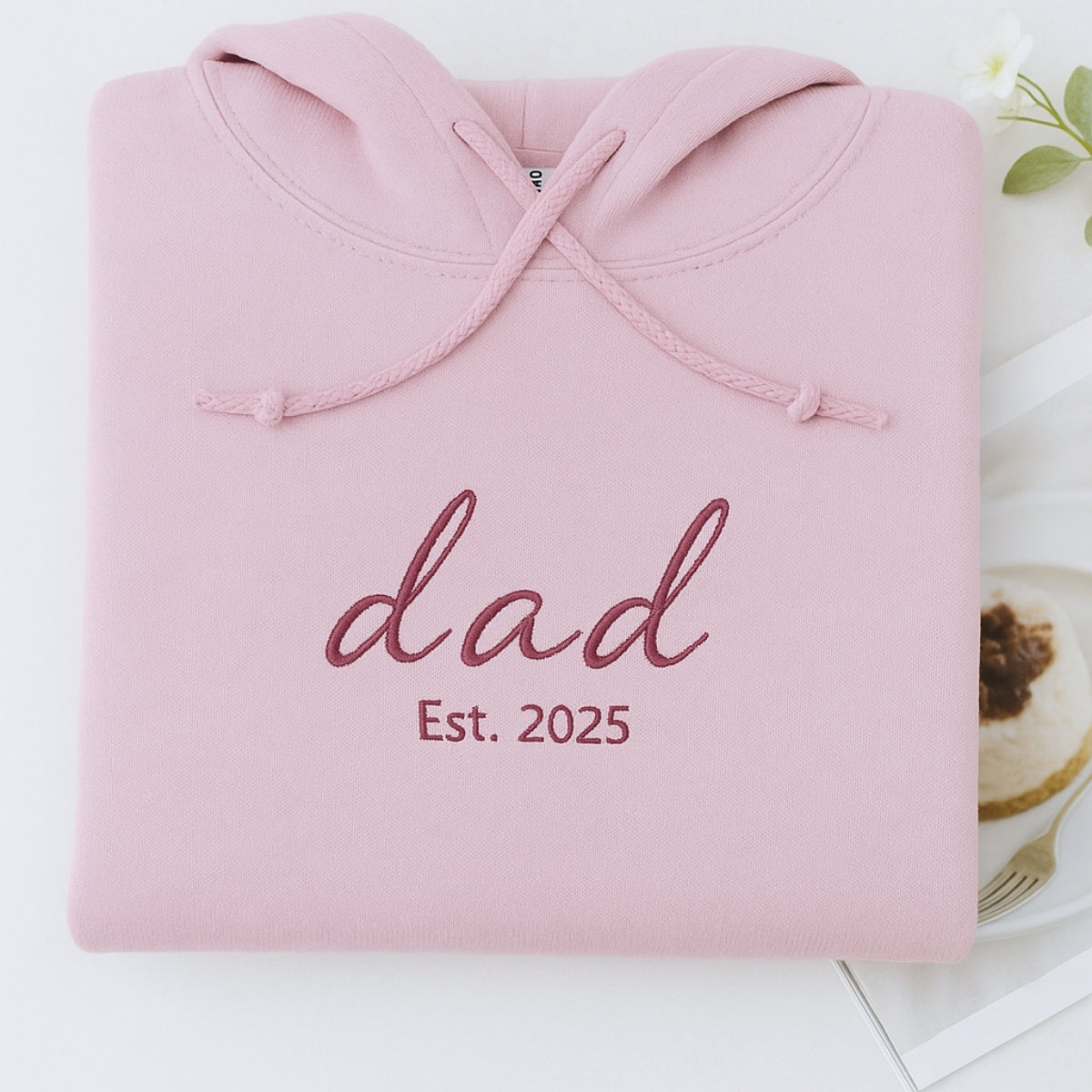 Dad Custom Embroidered Hoodie - EST Children Names - Personalized Family Gift