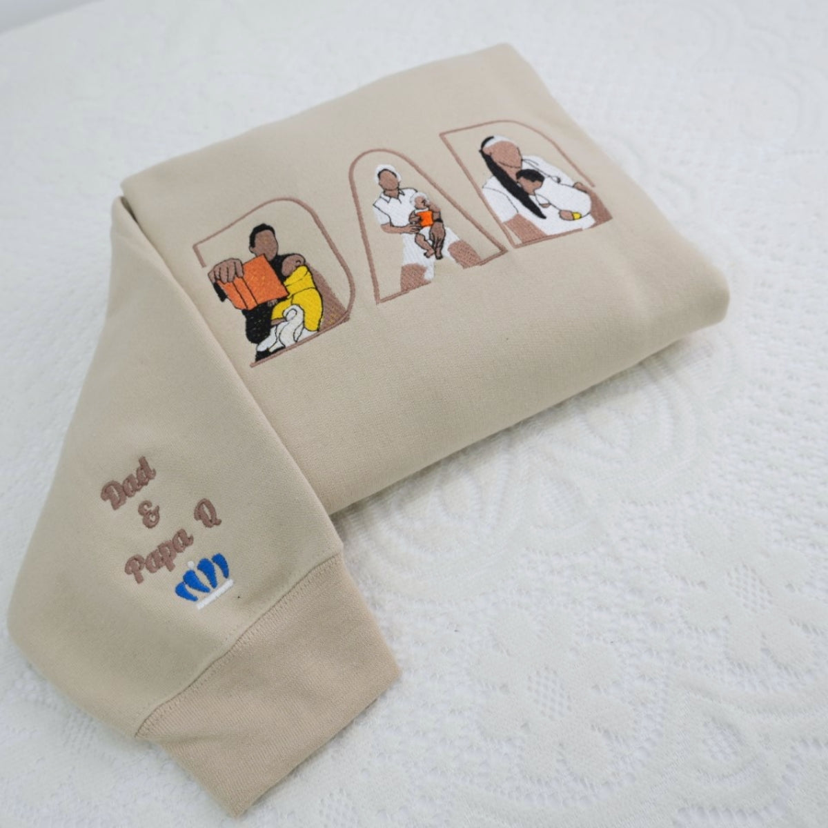 Dad Custom Embroidered Hoodie - Family Bonding Initials - Personalized Father Gift