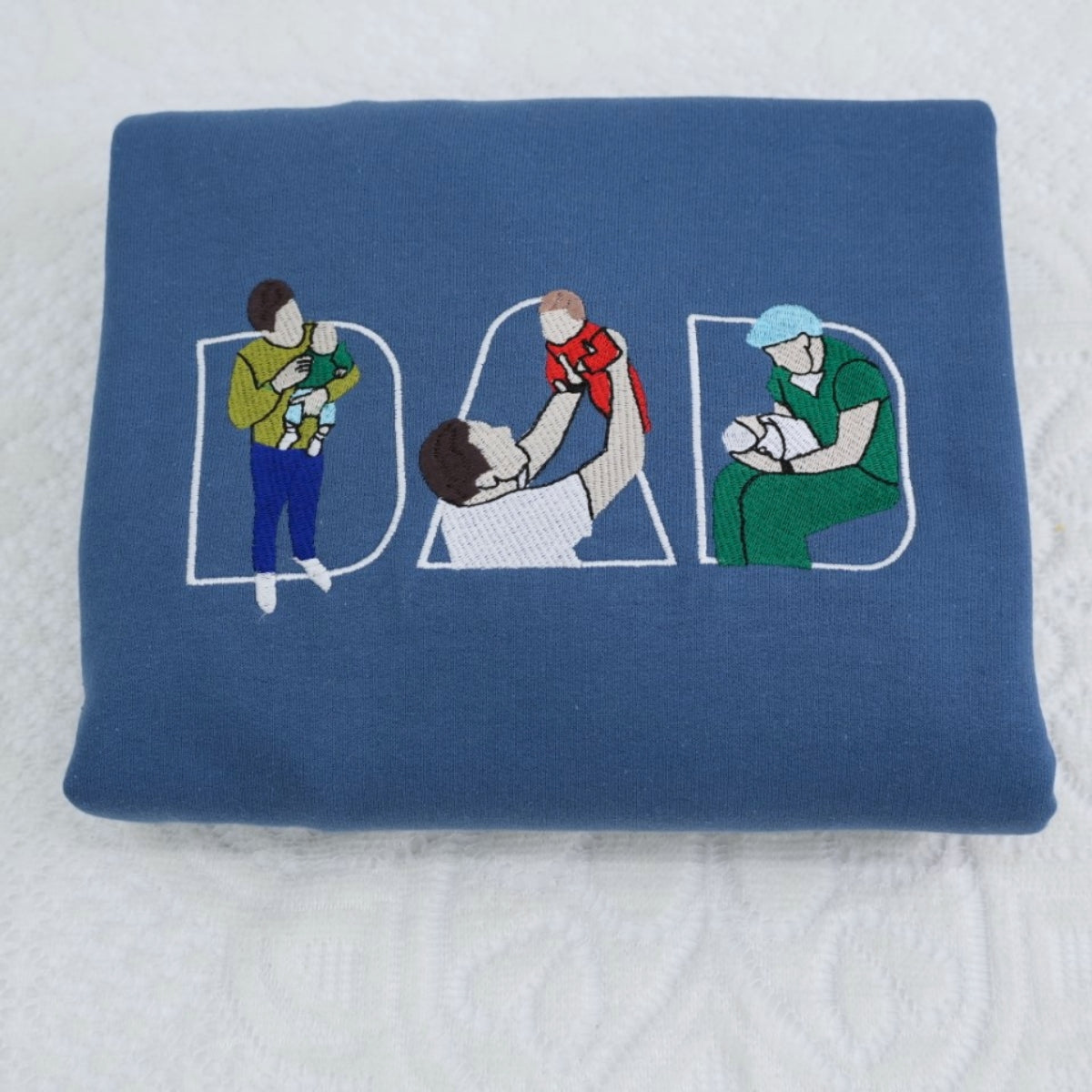 Dad Custom Embroidered Hoodie - Family Bonding Initials - Personalized Father Gift