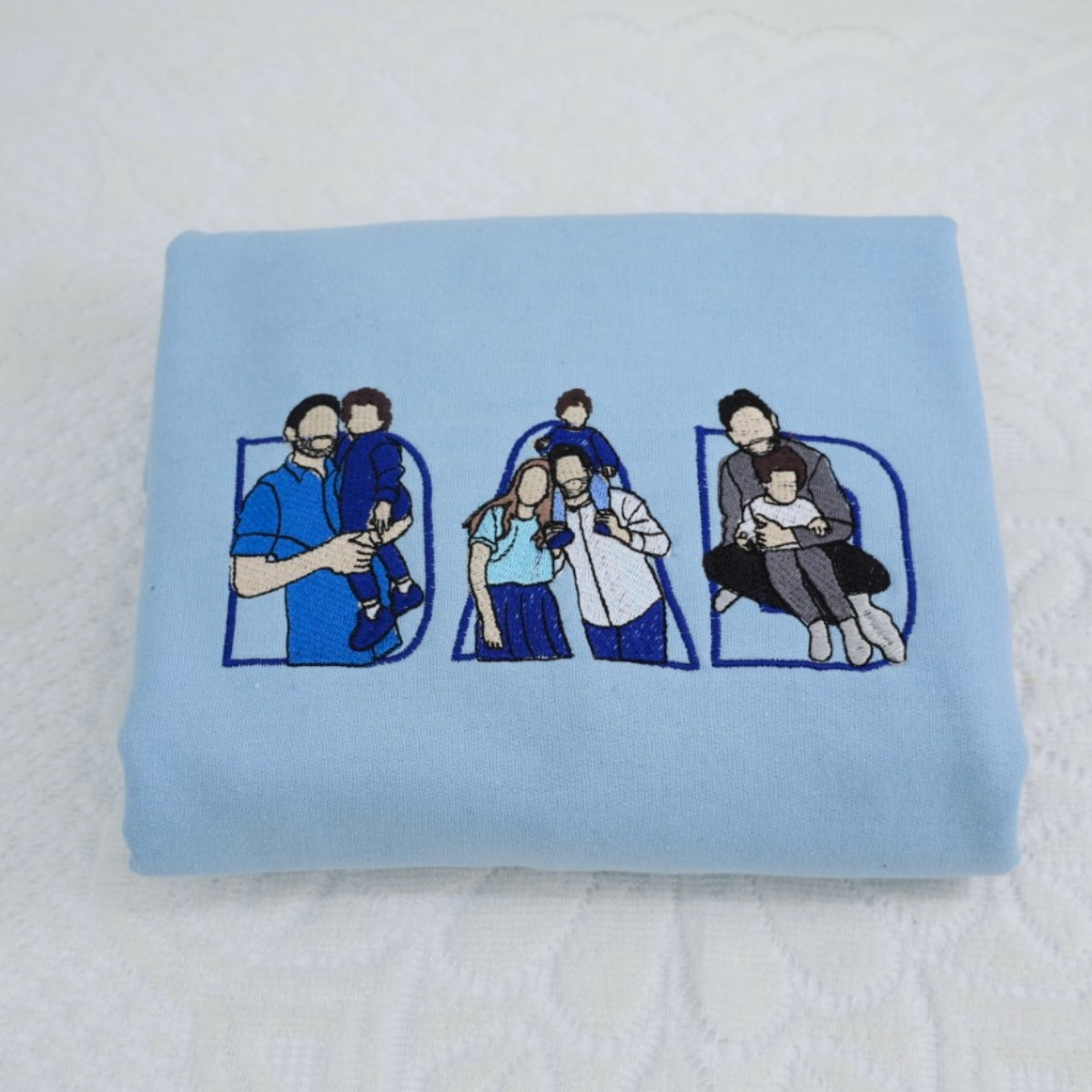 Dad Custom Embroidered Hoodie - Family Bonding Initials - Personalized Father Gift
