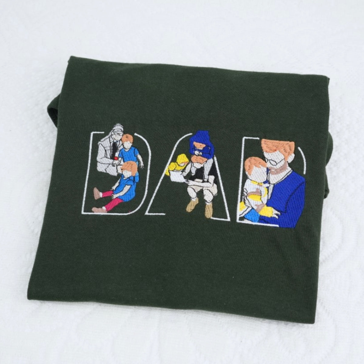 Dad Custom Embroidered Hoodie - Family Bonding Initials - Personalized Father Gift