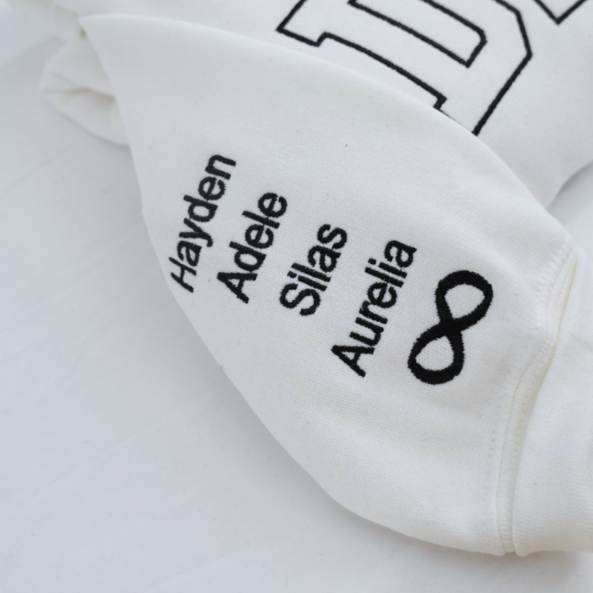 Kids Names Custom Embroidered Dad Sweatshirt - Personalized Father's Day Gift