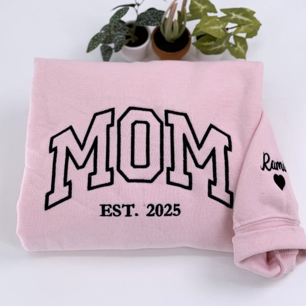 Kids Names Custom Embroidered Dad Sweatshirt - Personalized Father's Day Gift