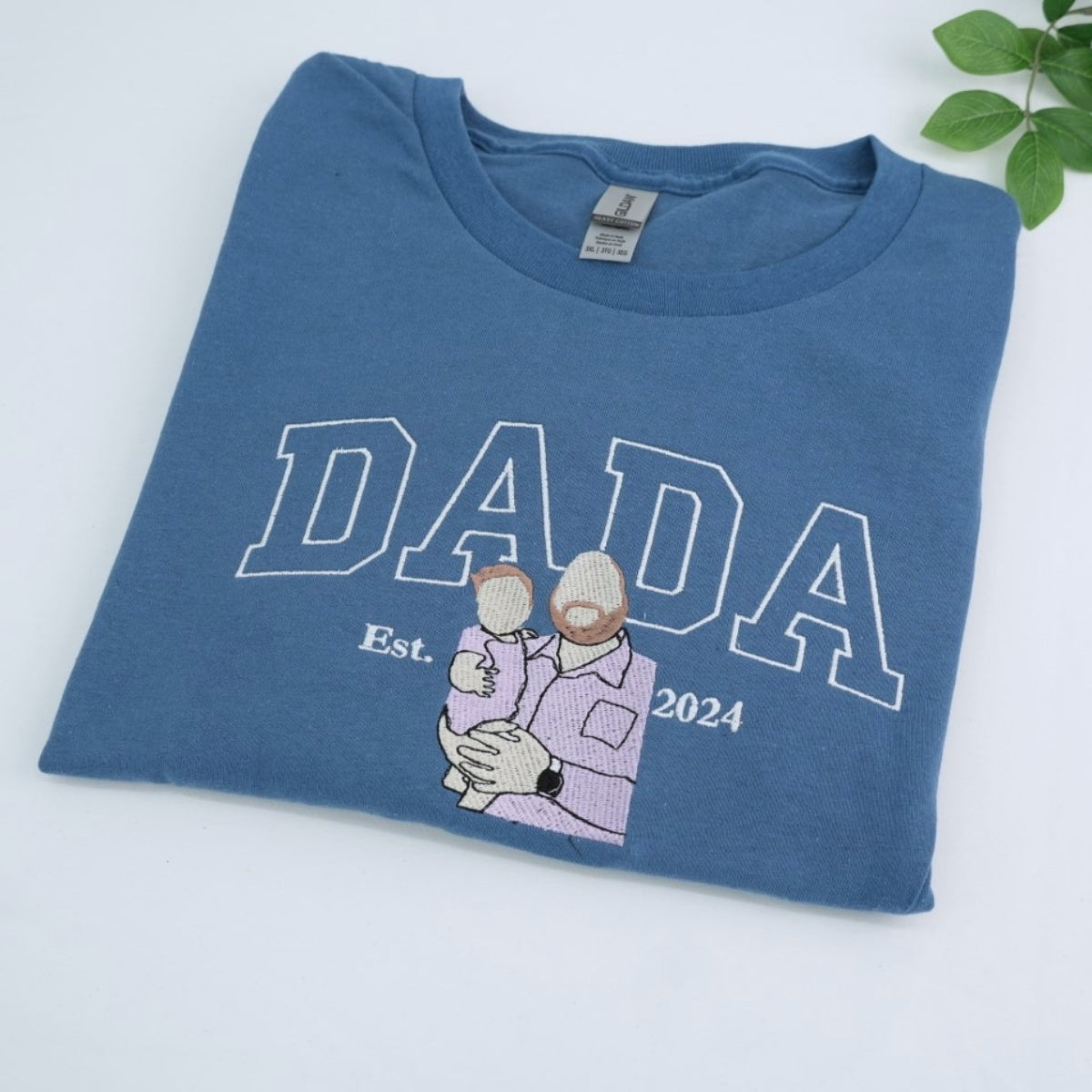New Father Custom Embroidered Dad Hoodie - Personalized Father's Day Gift