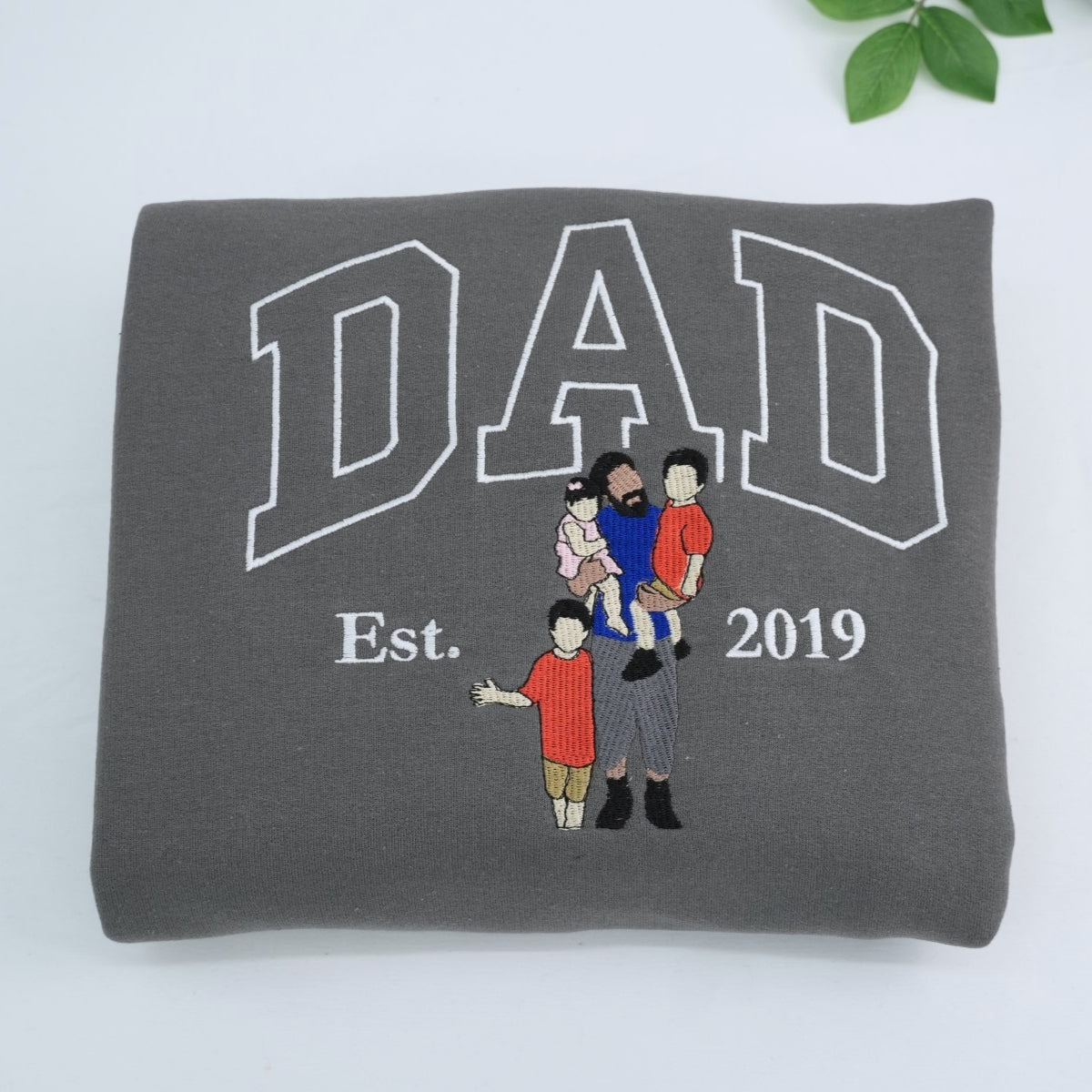 New Father Custom Embroidered Dad Hoodie - Personalized Father's Day Gift