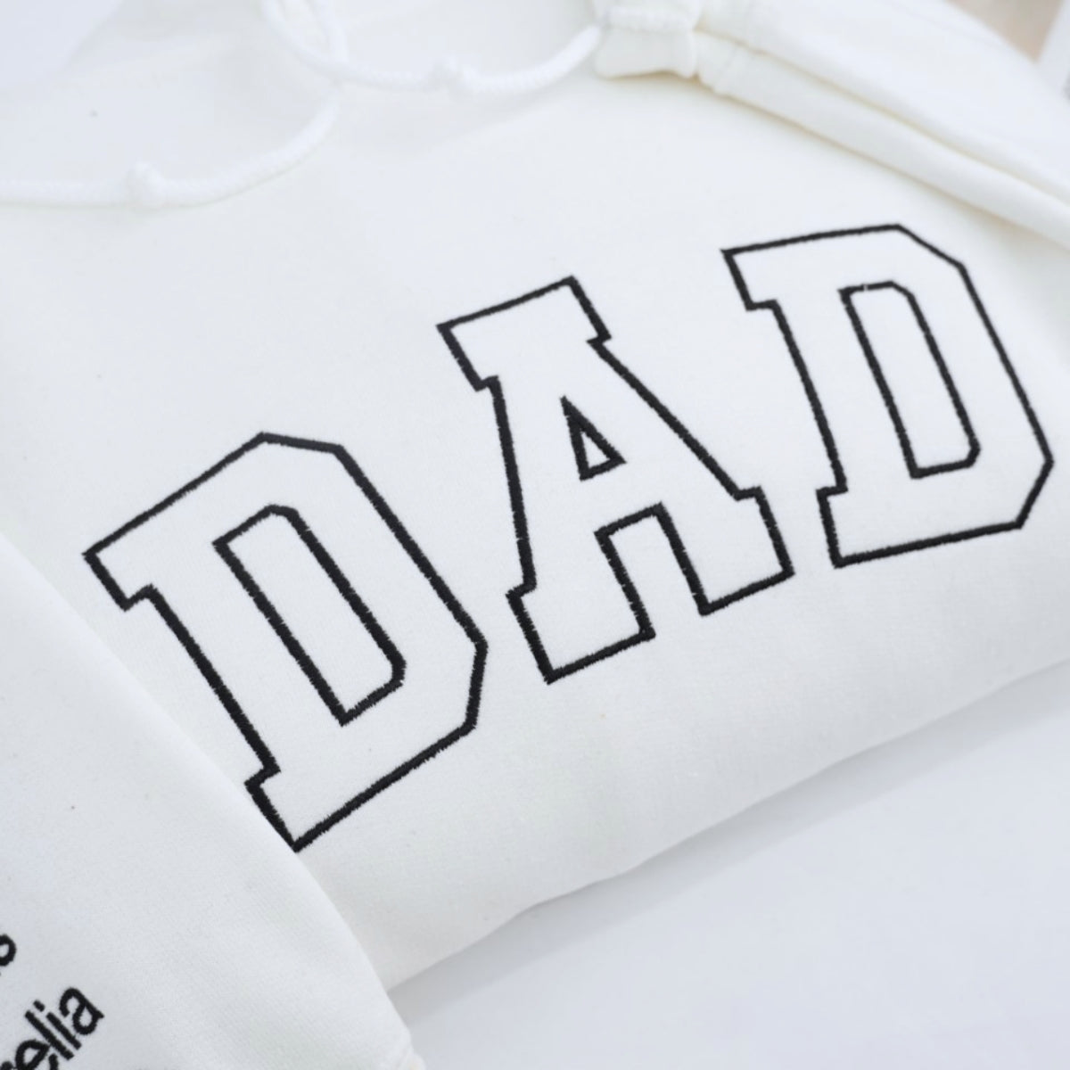 Child Name Custom Embroidered Dad Hoodie - Personalized First Father's Day Gift