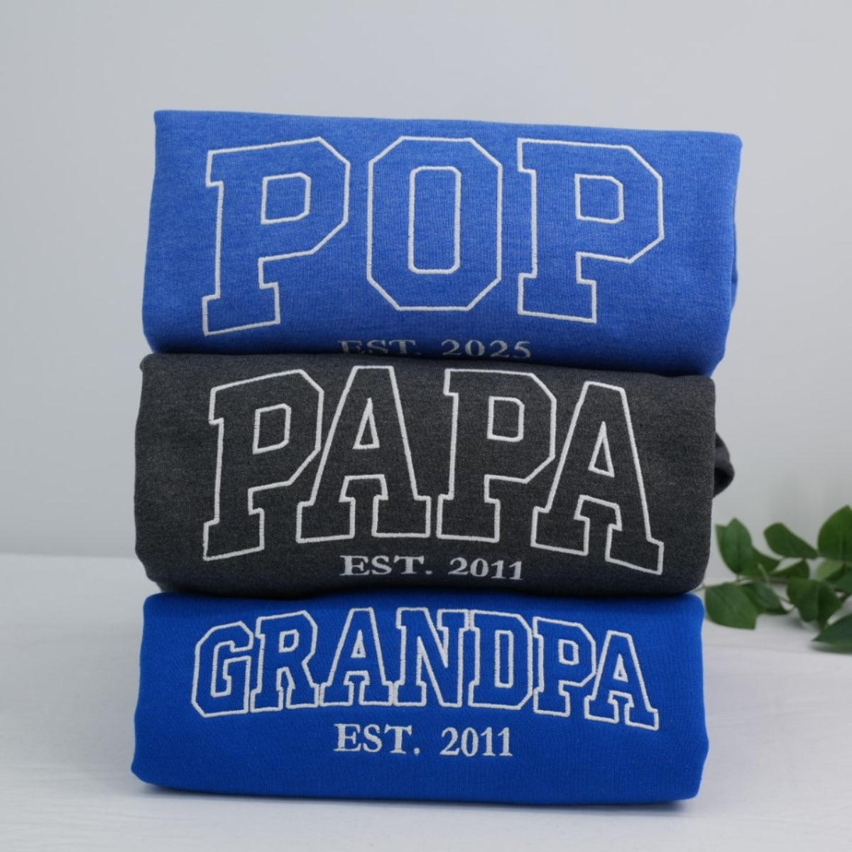 Child Name Custom Embroidered Dad Hoodie - Personalized First Father's Day Gift