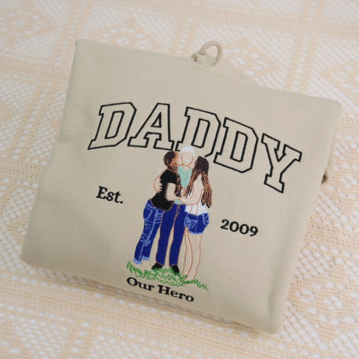 Personalized Custom Embroidered Daddy Hoodie - Perfect Father's Day Gift