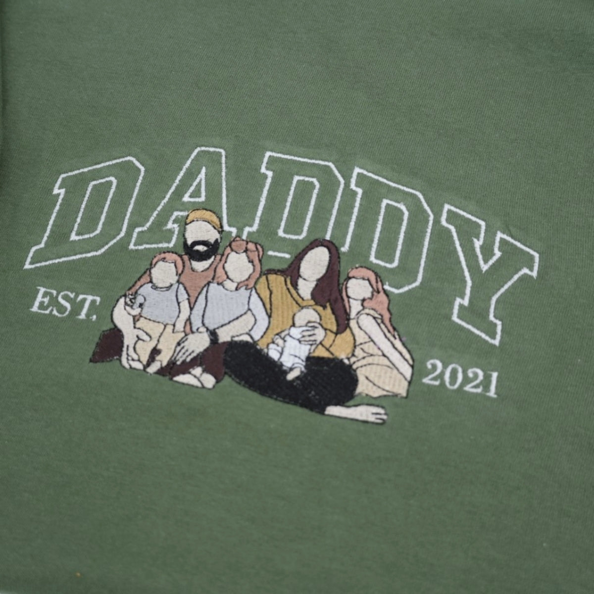 Personalized Custom Embroidered Daddy Hoodie - Perfect Father's Day Gift