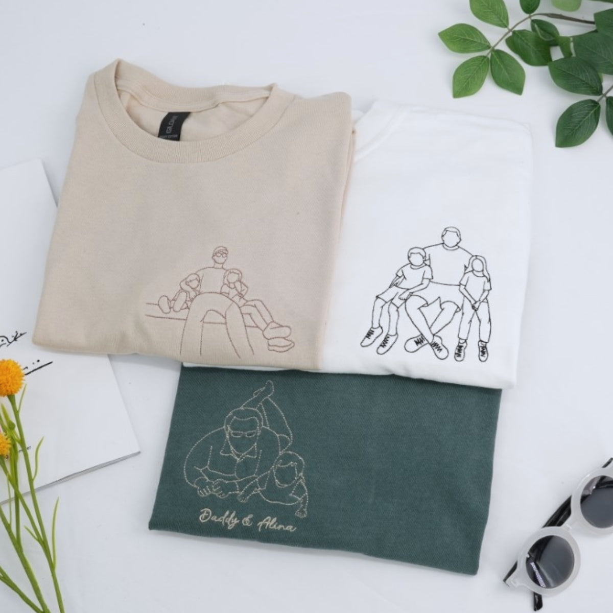 Custom Embroidered Daddy Sweatshirt - Personalized Father's Day Gift