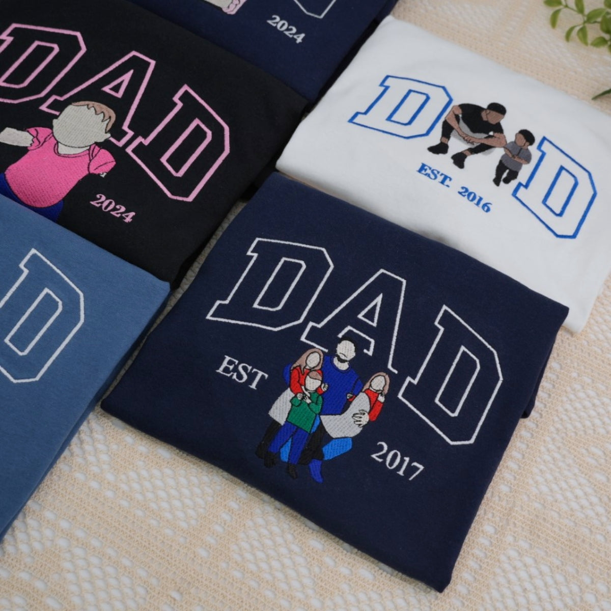 Personalized Custom Embroidered Daddy Hoodie - Perfect Father's Day Gift