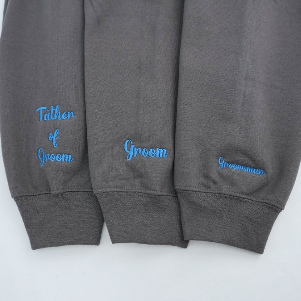 Roman Numeral Date Custom Embroidered Couple Sweatshirt - Personalized Anniversary Gift