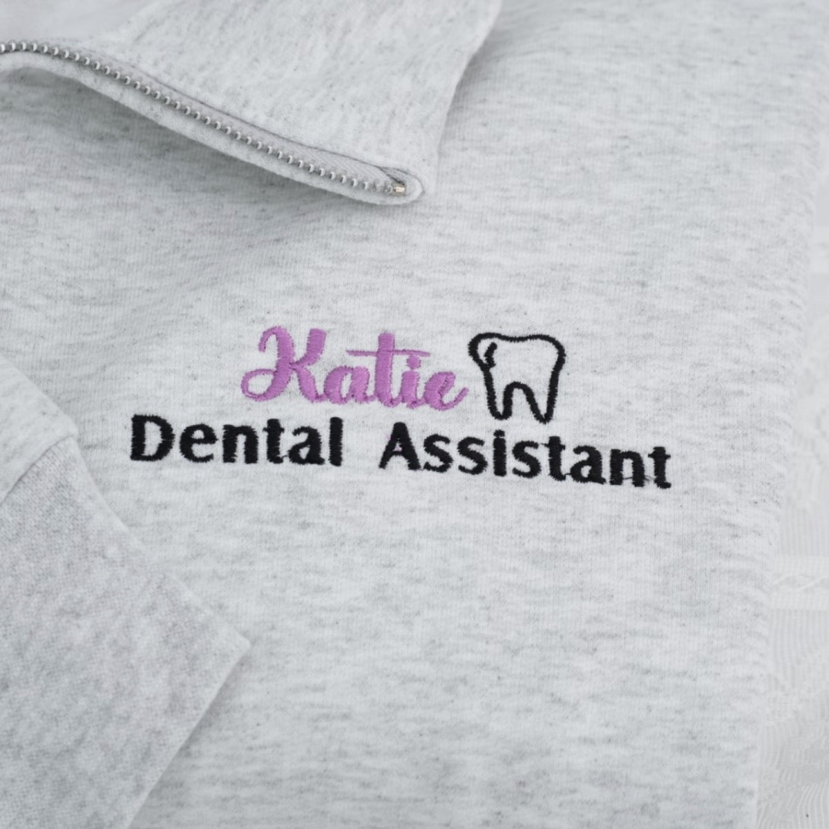 Dental Assistant Custom Embroidered Quarter Zip - Personalized Healthcare Professional Gift