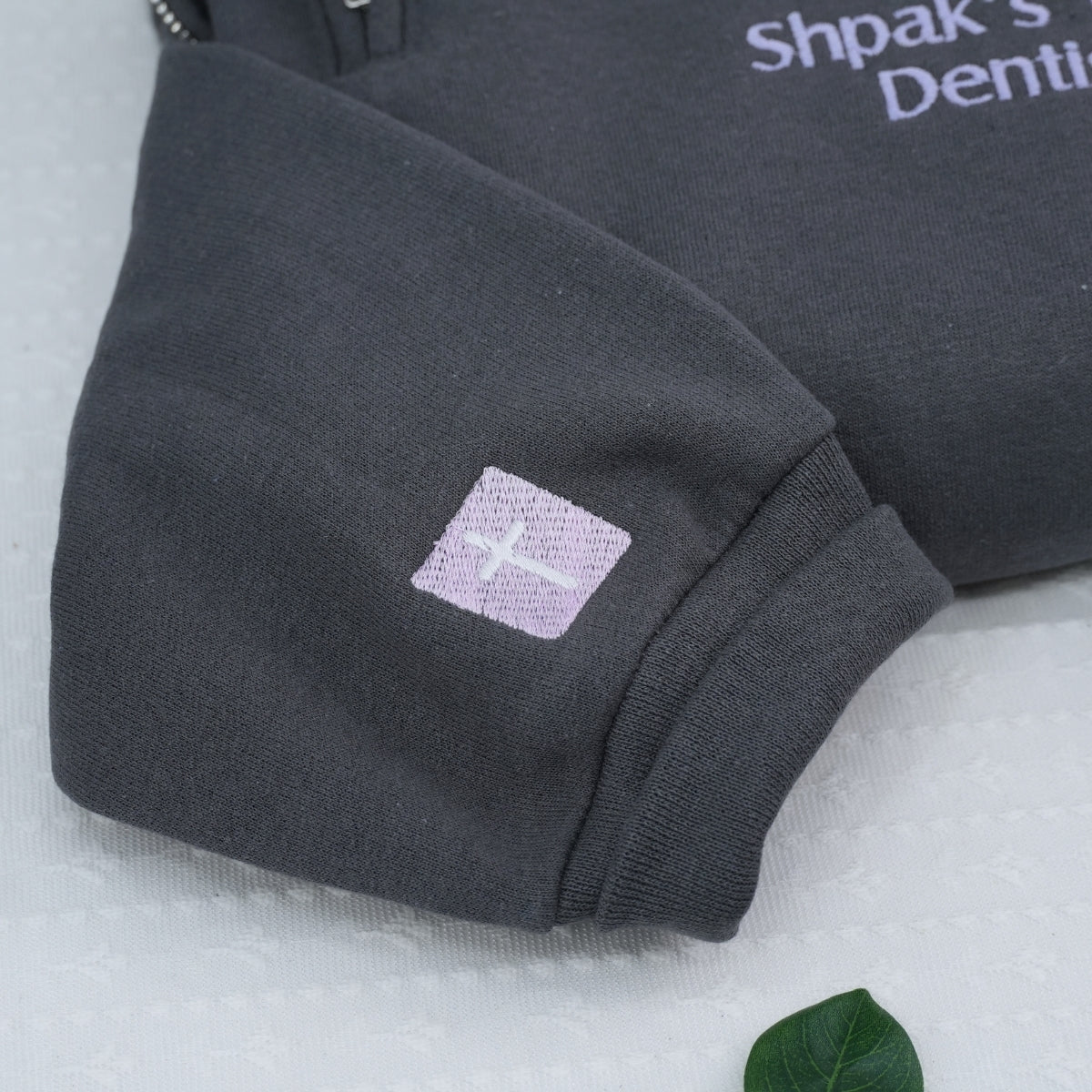 Dental Practice Custom Embroidered Quarter-Zip - Dentist Office Sweatshirt - Corporate Branding