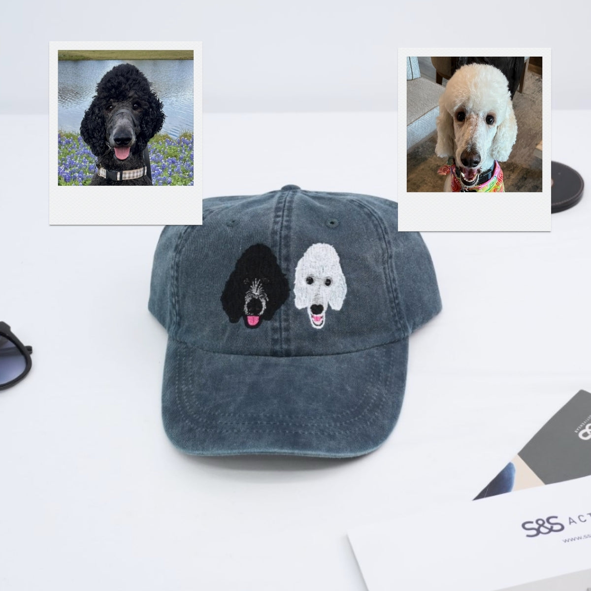 Dog Face Custom Embroidered Cap - Personalized Pet Portrait - Dog Name Accessory - Dog MomDad Gift