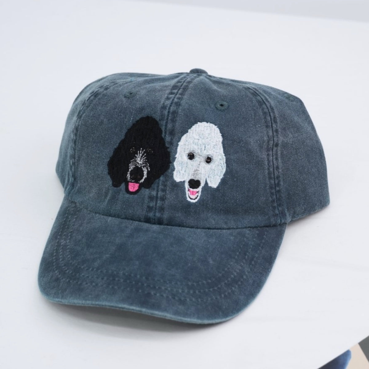 Dog Face Custom Embroidered Cap - Personalized Pet Portrait - Dog Name Accessory - Dog MomDad Gift