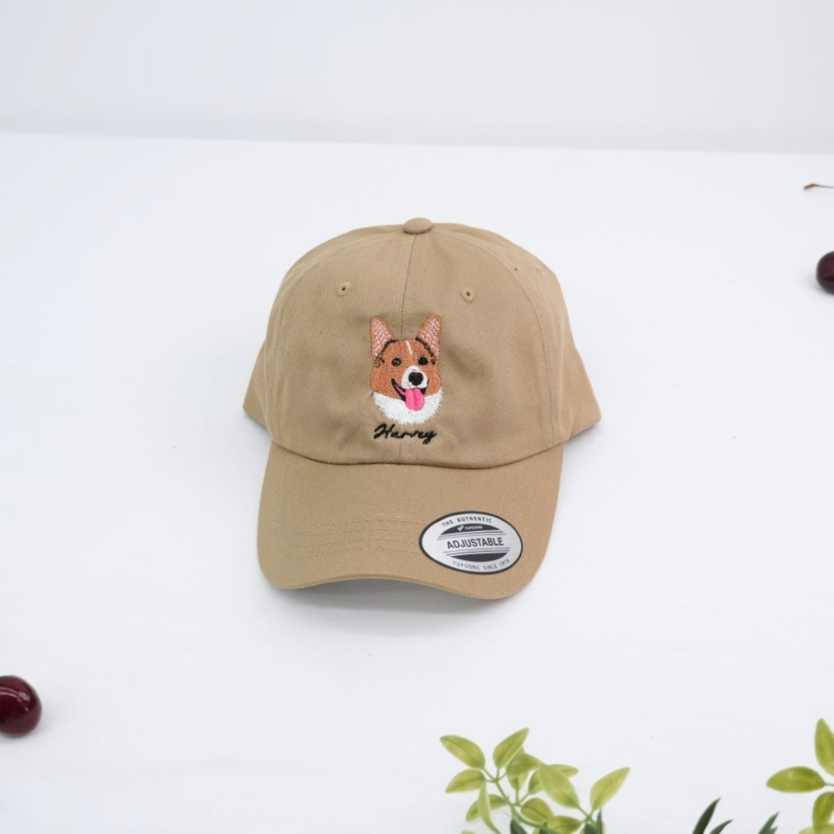 Dog Photo Custom Embroidered Cap - Personalized Pet Portrait - Dog Name Accessory - Dog Parent Gift