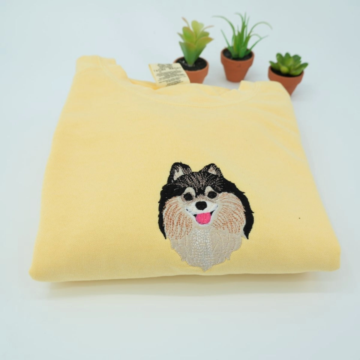 Dog Portrait Custom Embroidered Hoodie - Personalized Dog Face - Dog MomDad Gift - Names & Paw Print