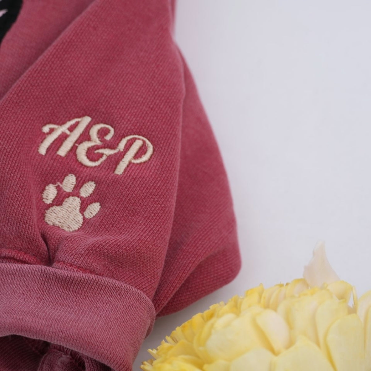 Custom Dog Portrait Embroidered Sweatshirt - Personalized Multi-Pet Names - Dog Mom Gift