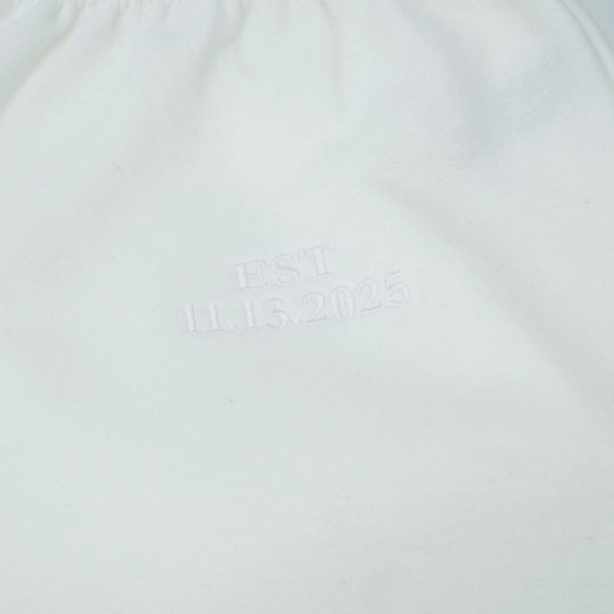EST Date Custom Embroidered Sweatpants - Personalized Anniversary Couple Gift