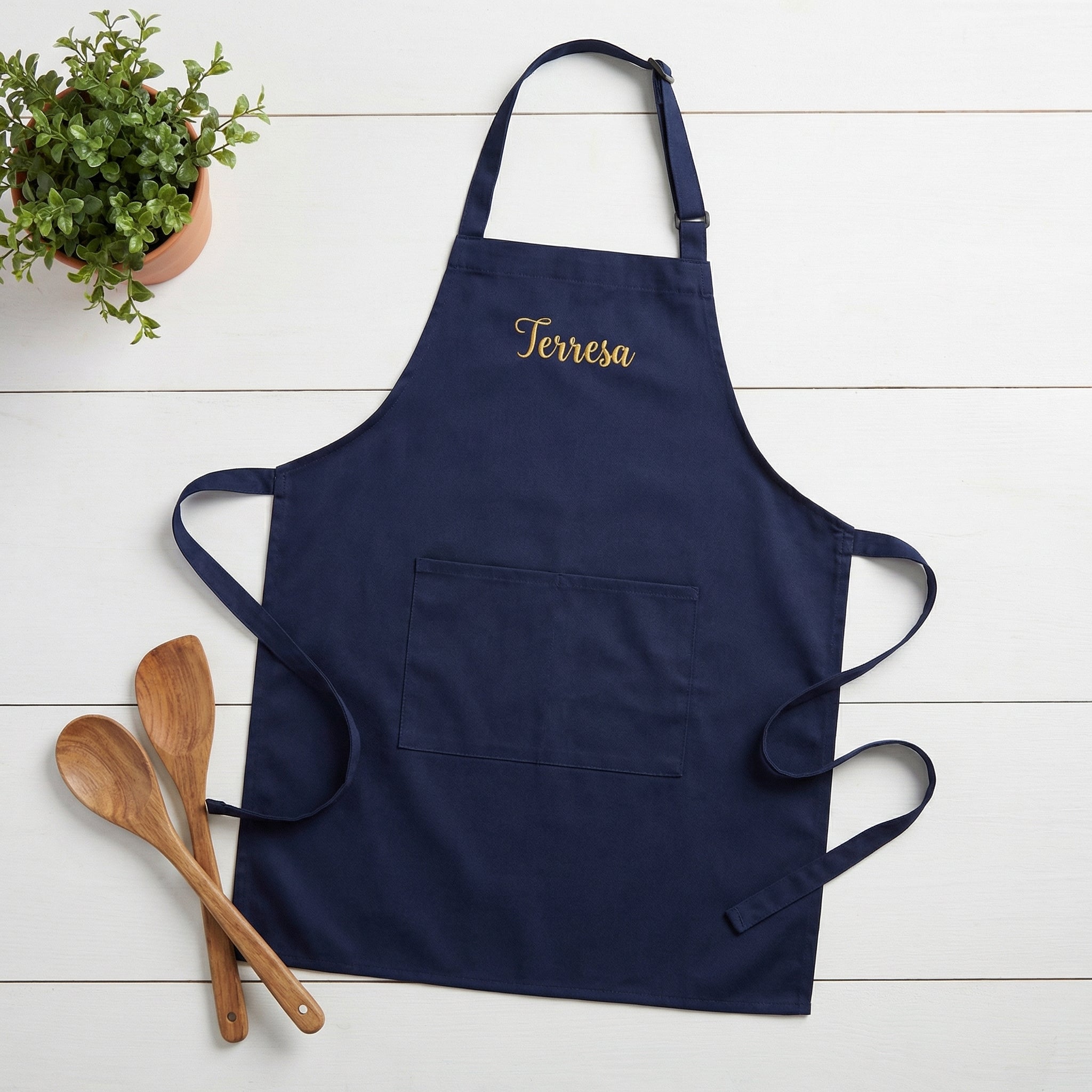 Custom Embroidered Apron with Name - Personalized Cooking & Craft Lover Gift