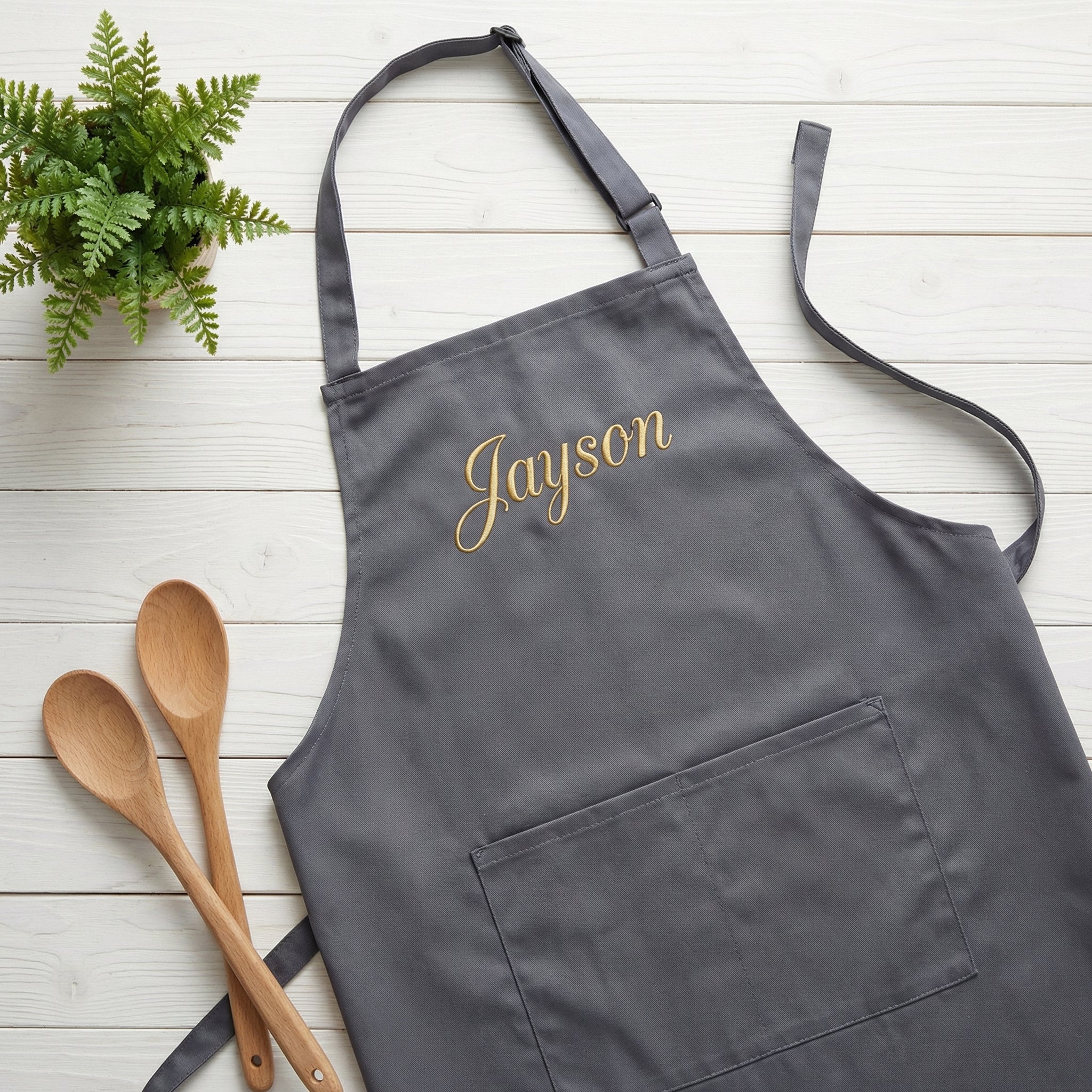 Custom Embroidered Apron with Name - Personalized Cooking & Craft Lover Gift