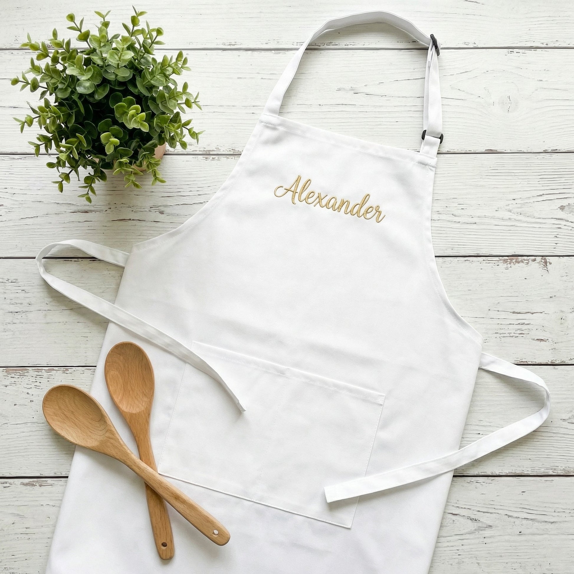 Custom Embroidered Apron with Name - Personalized Cooking & Craft Lover Gift