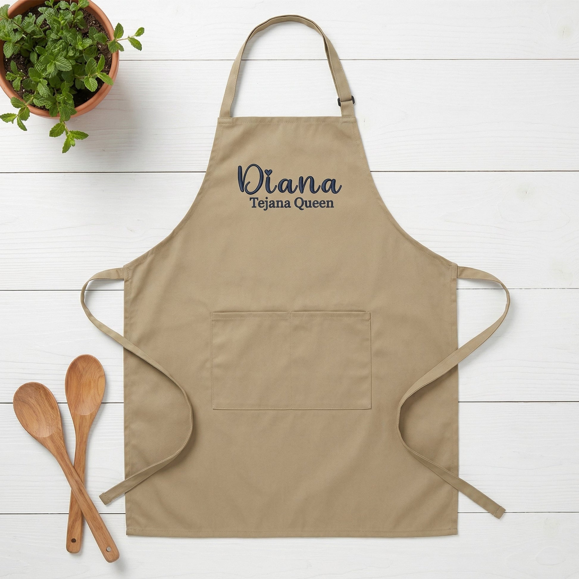Custom Embroidered Apron with Name - Personalized Cooking & Craft Lover Gift