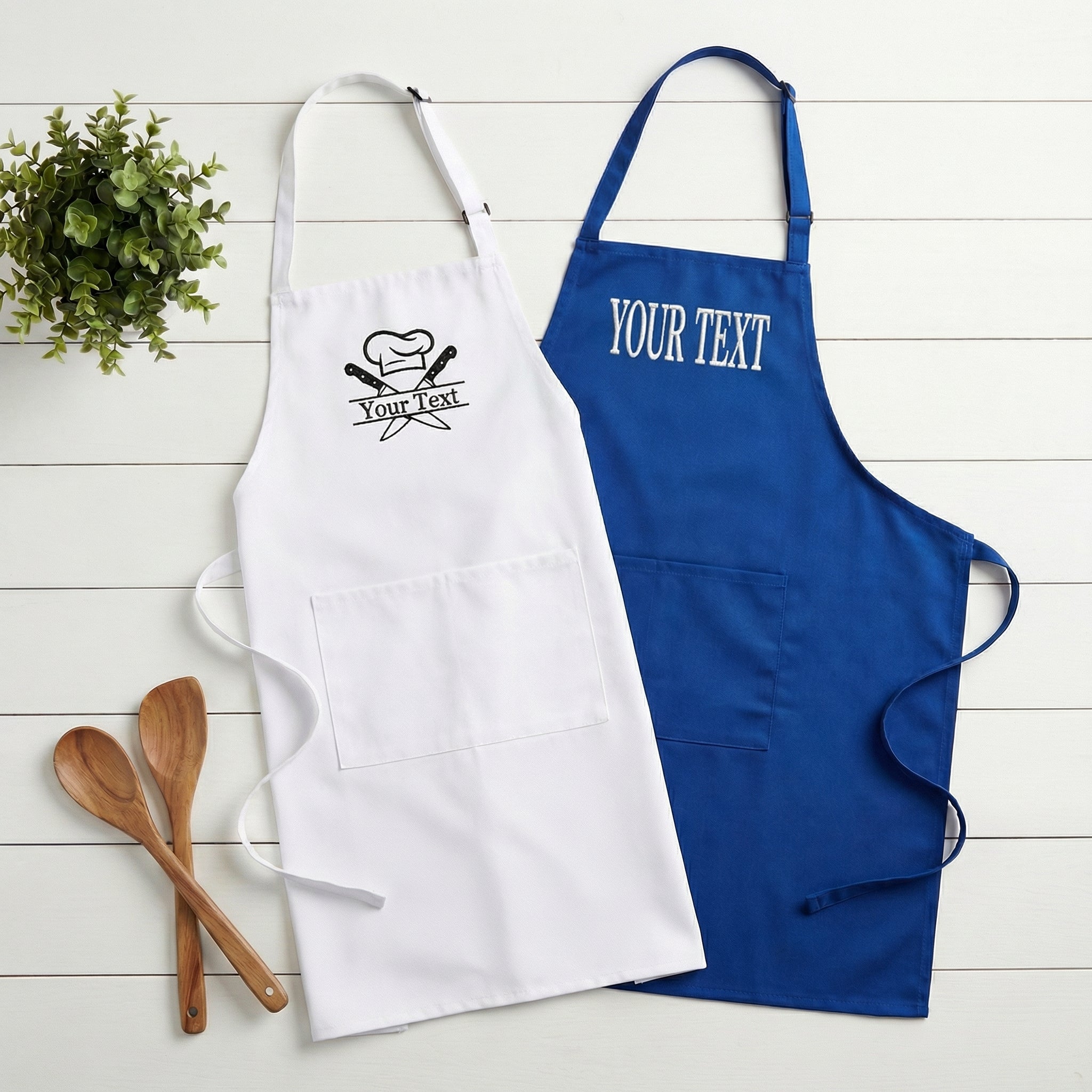 Custom Embroidered Apron with Name - Personalized Cooking & Craft Lover Gift