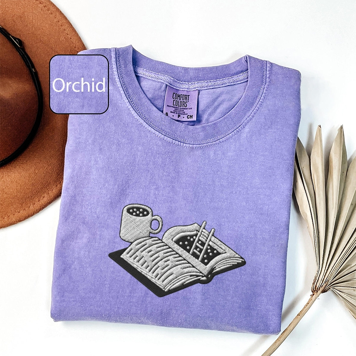 Bookworm Custom Embroidered T-Shirt - Cozy Book Lover Gift, Bookish Outfit