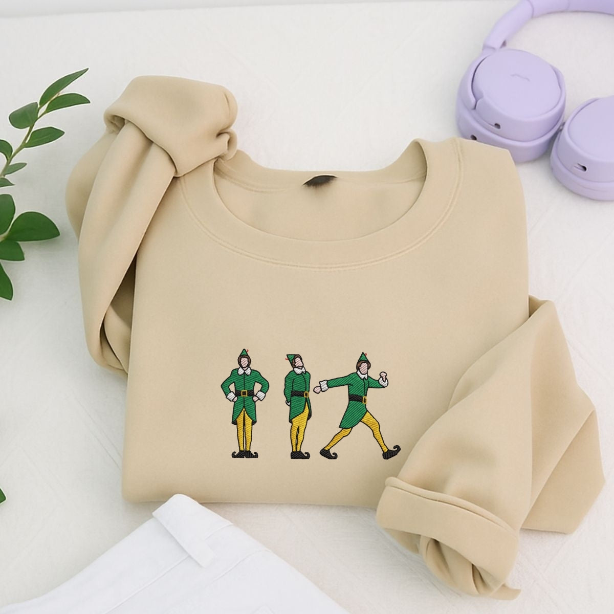 Christmas Elf Custom Embroidered Hoodie - Funny Holiday Sweatshirt Gift