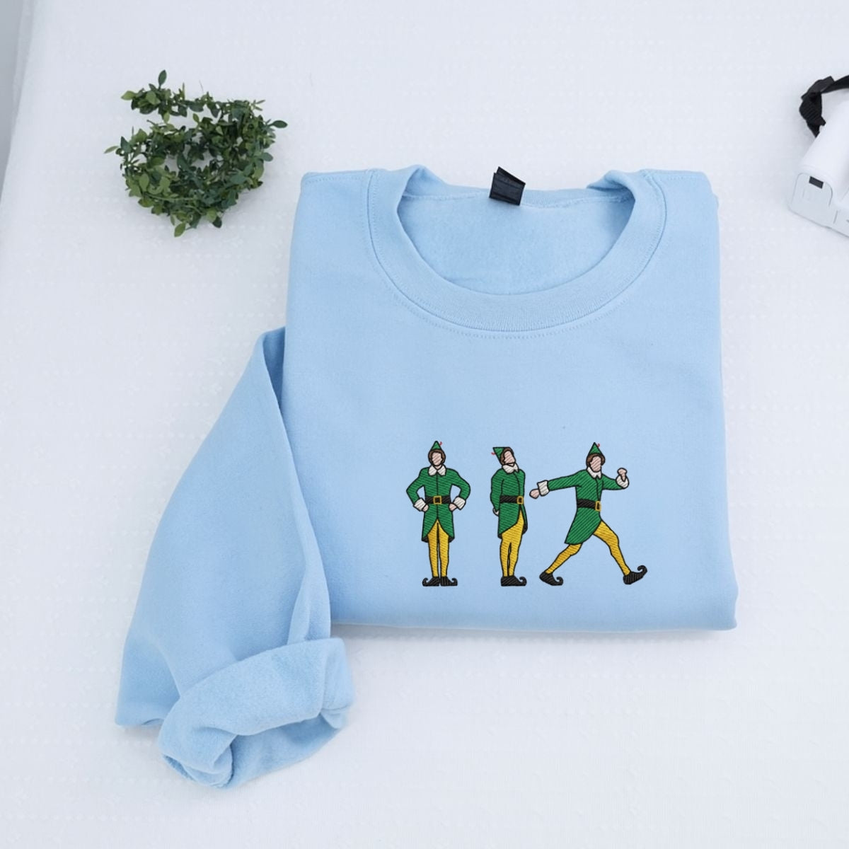 Christmas Elf Custom Embroidered Hoodie - Funny Holiday Sweatshirt Gift