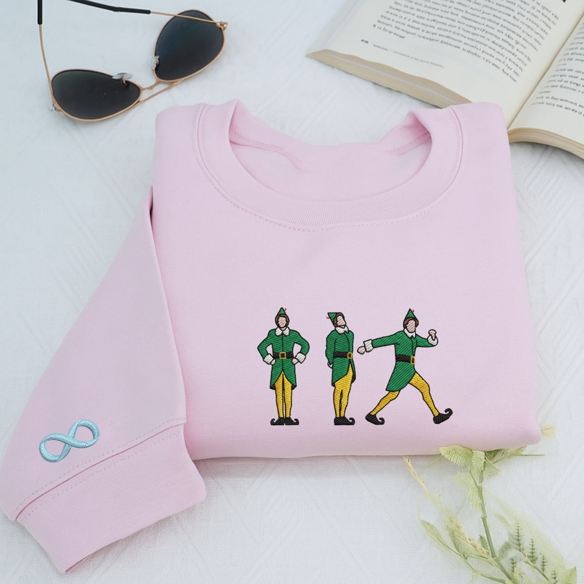 Christmas Elf Custom Embroidered Hoodie - Funny Holiday Sweatshirt Gift