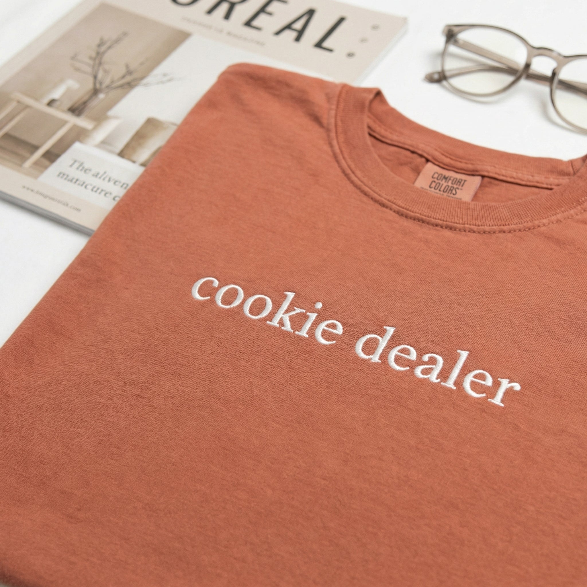 Cookie Dealer Custom Embroidered T-Shirt - Funny Baker Personalized Gift