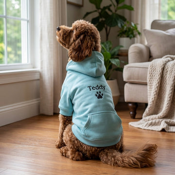 Dog Name Custom Embroidered Hoodie - Personalized Pet Apparel, Sports Hoodie