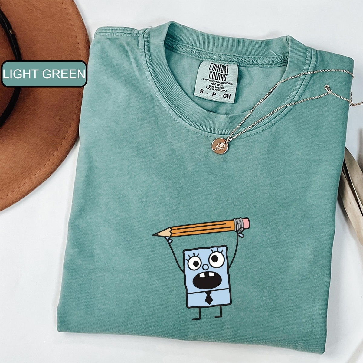 Doodle Pencil Custom Embroidered T-Shirt - Funny Artist Tee, Gift for Designers