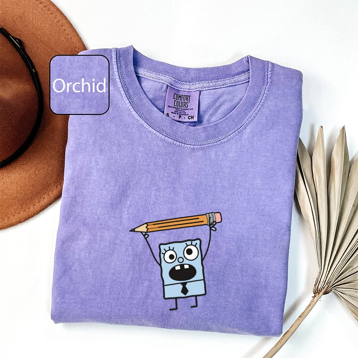 Doodle Pencil Custom Embroidered T-Shirt - Funny Artist Tee, Gift for Designers
