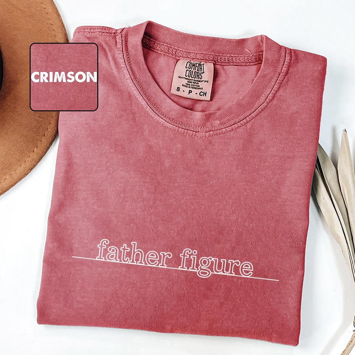 Father Figure Custom Embroidered T-Shirt - Retro Showgirl Personalized Pop Culture Gift