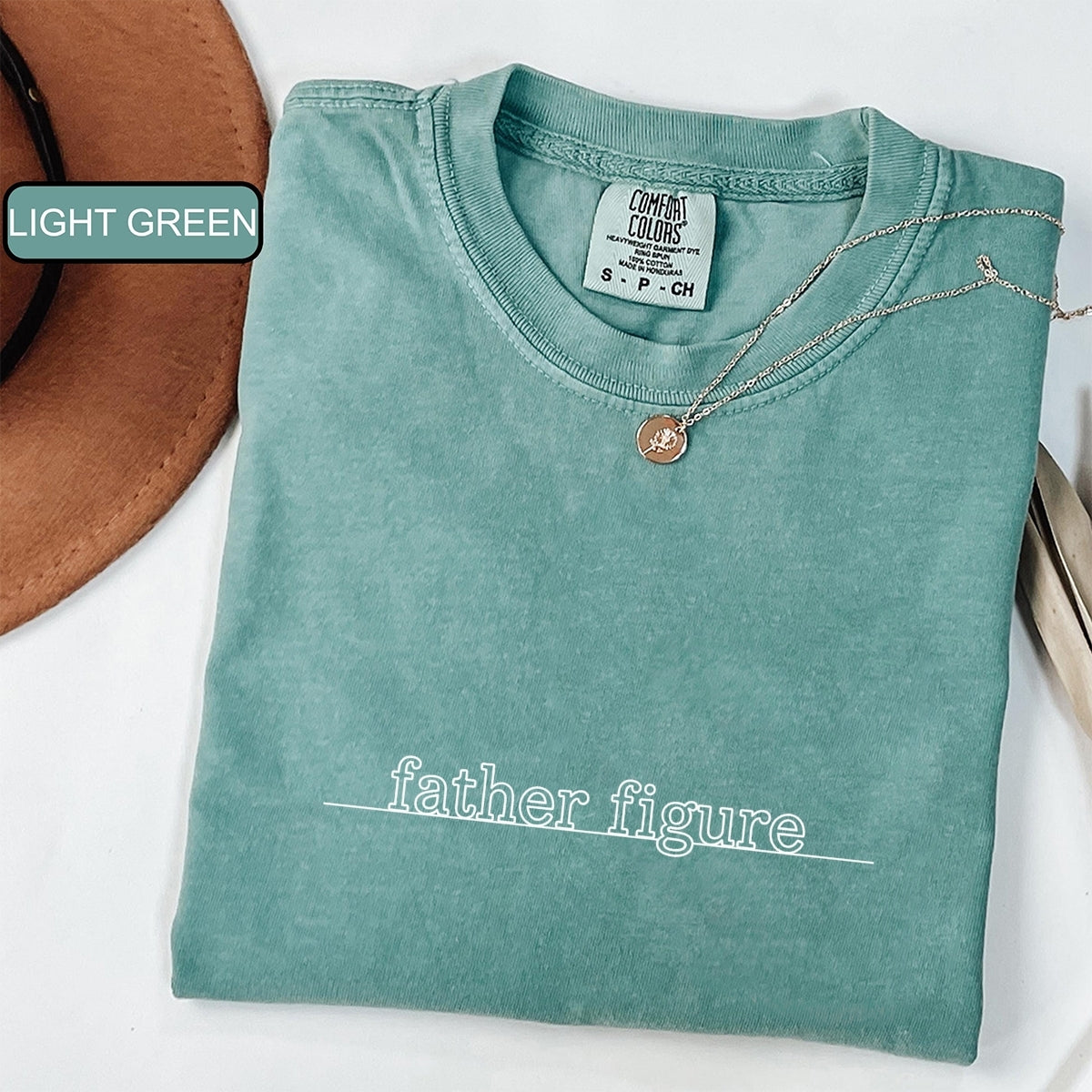 Father Figure Custom Embroidered T-Shirt - Retro Showgirl Personalized Pop Culture Gift