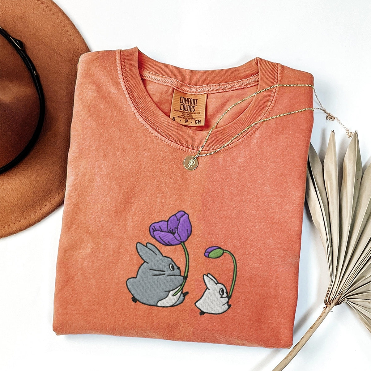 Forest Creatures Custom Embroidered T-Shirt - Cute Cozy Aesthetic Personalized Gift for Her