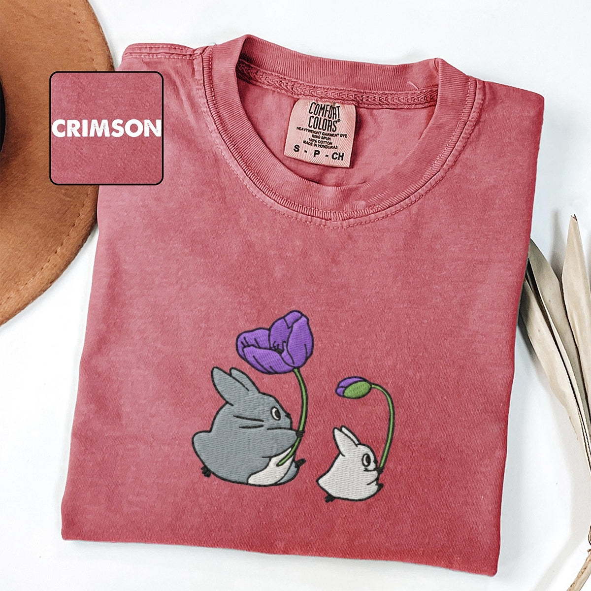 Forest Creatures Custom Embroidered T-Shirt - Cute Cozy Aesthetic Personalized Gift for Her