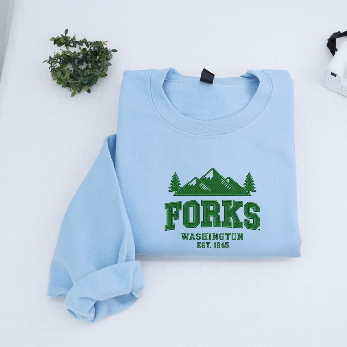 Forks, Washington Custom Embroidered Sweatshirt - Twilight Inspired Personalized Hoodie