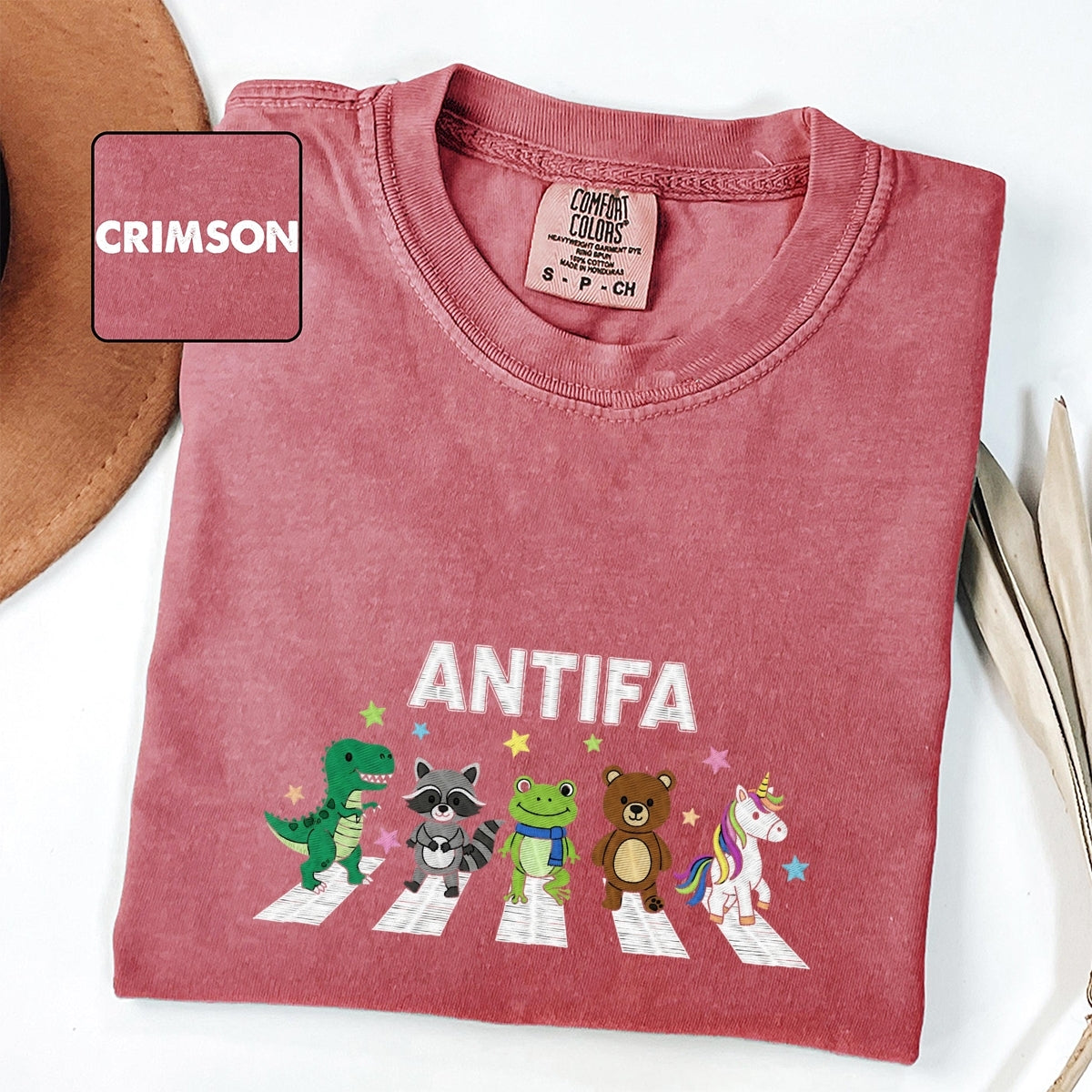 Freedom Frog Custom Embroidered T-Shirt - ANTIFA Protest Personalized Activist Gift