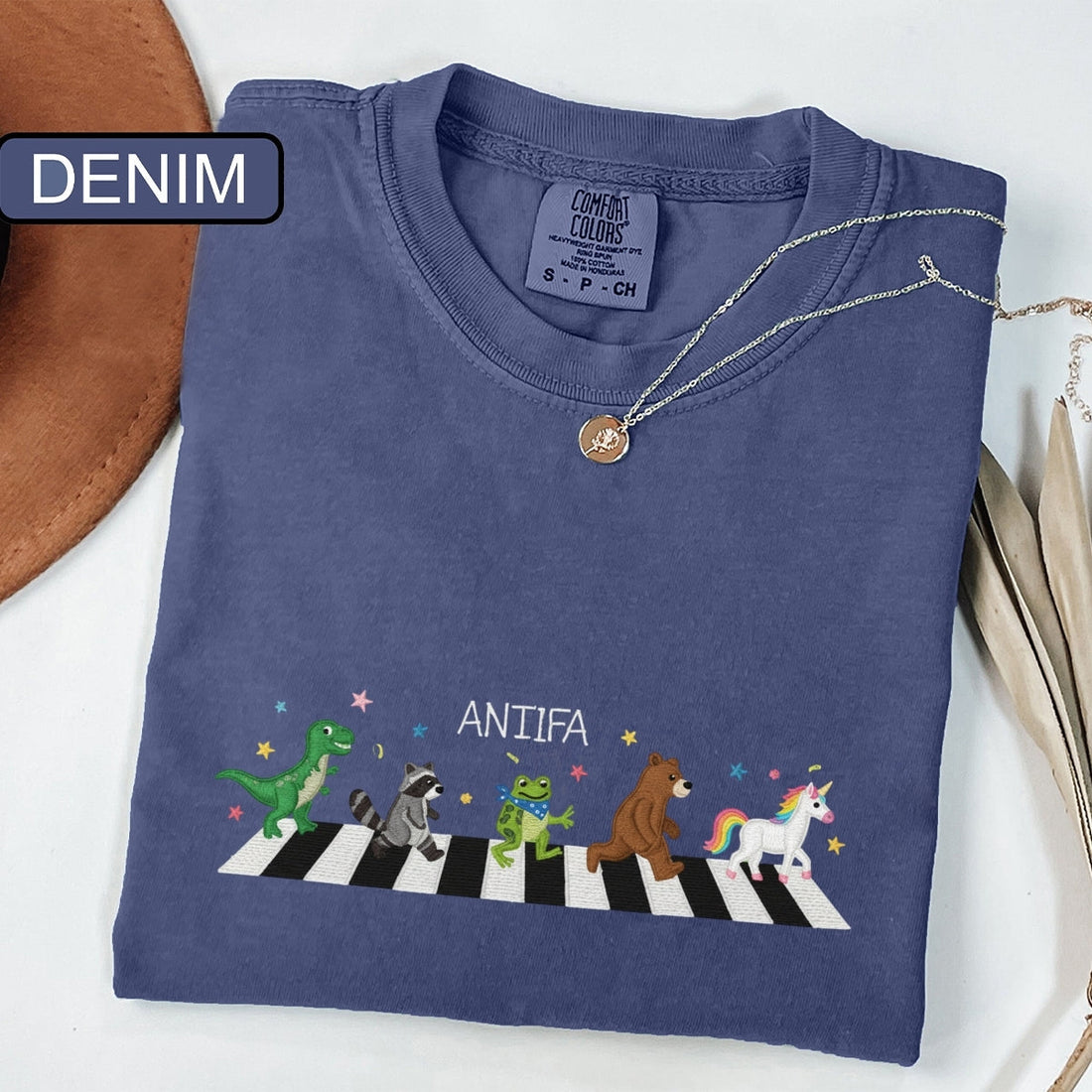 Freedom Frog Custom Embroidered T-Shirt - Anti-Fascism Meme Personalized Tee