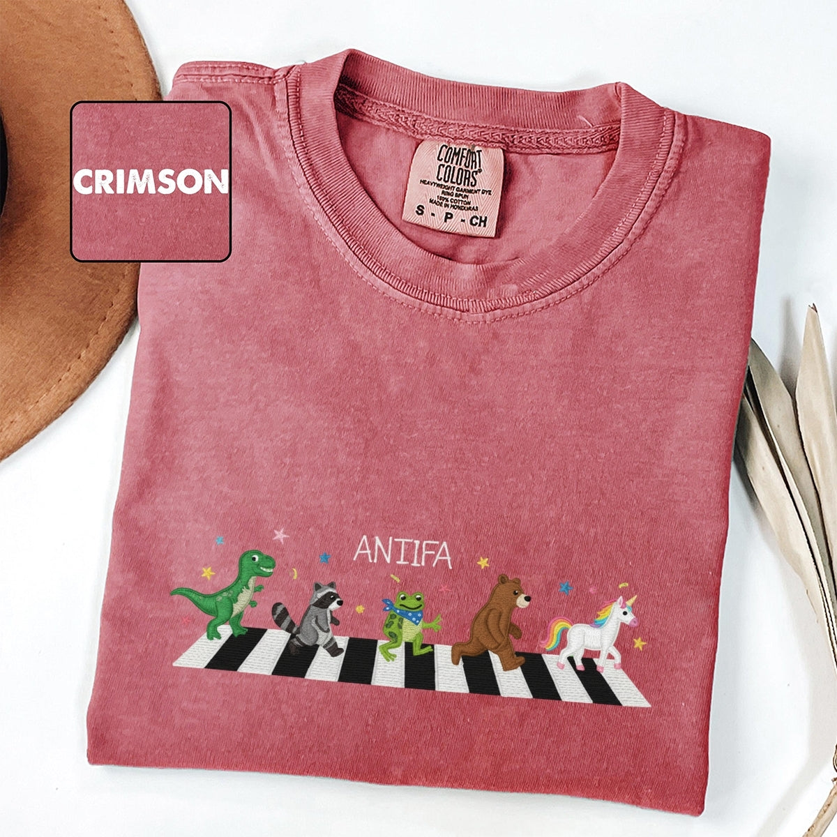 Freedom Frog Custom Embroidered T-Shirt - Anti-Fascism Meme Personalized Tee