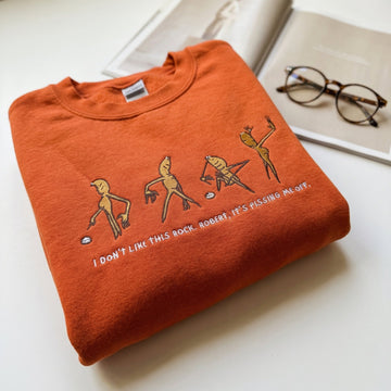 Funny Worm Custom Embroidered Sweatshirt - Cute Meme Style Personalized Hoodie
