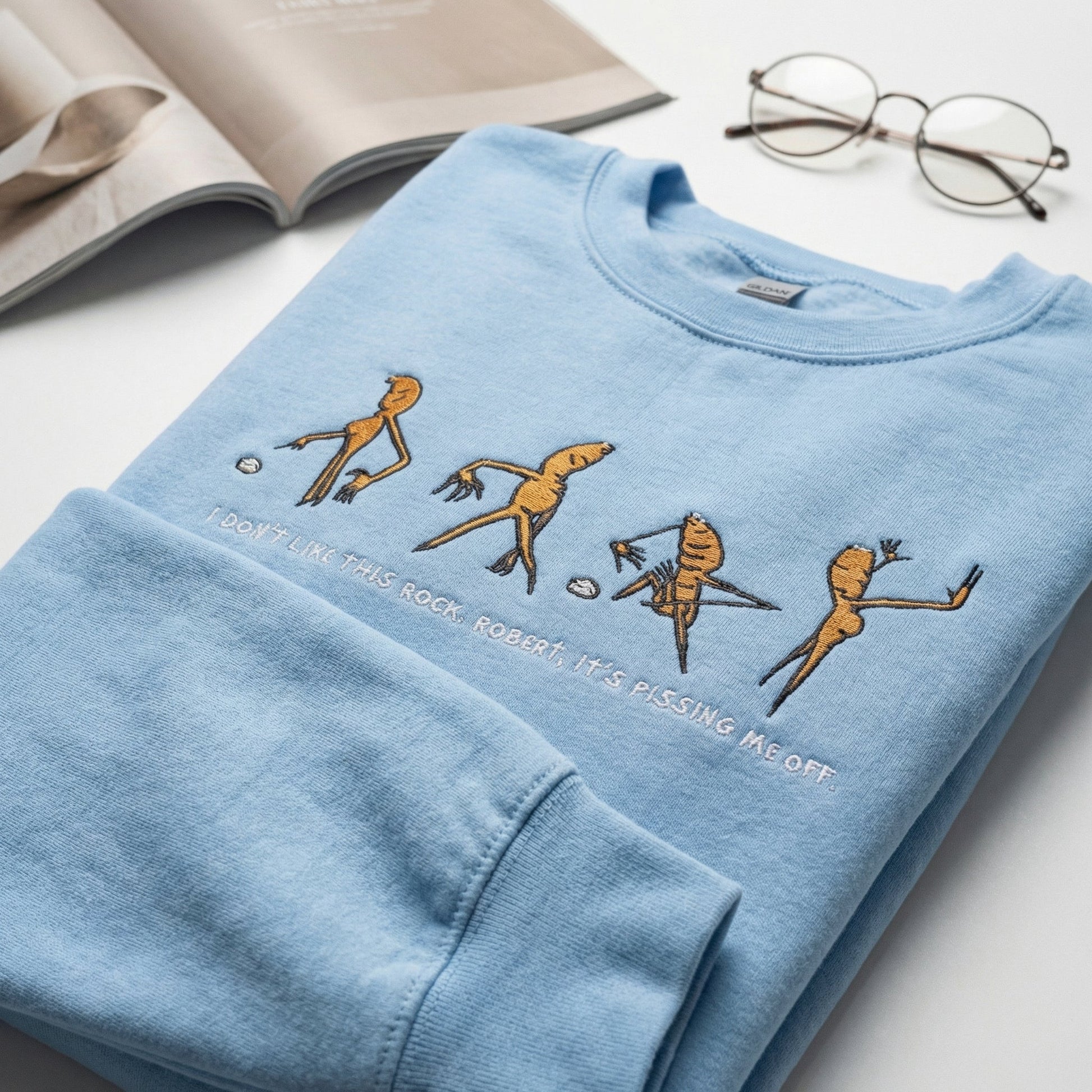 Funny Worm Custom Embroidered Sweatshirt - Cute Meme Style Personalized Hoodie