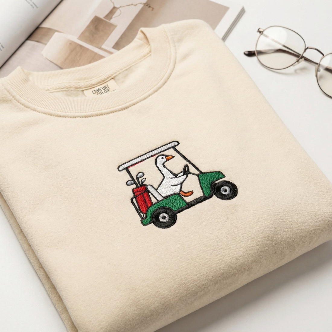 Custom Embroidered Golf Goose Dad T-Shirt - Funny Weekend Golfer Tee, Gift for Dad