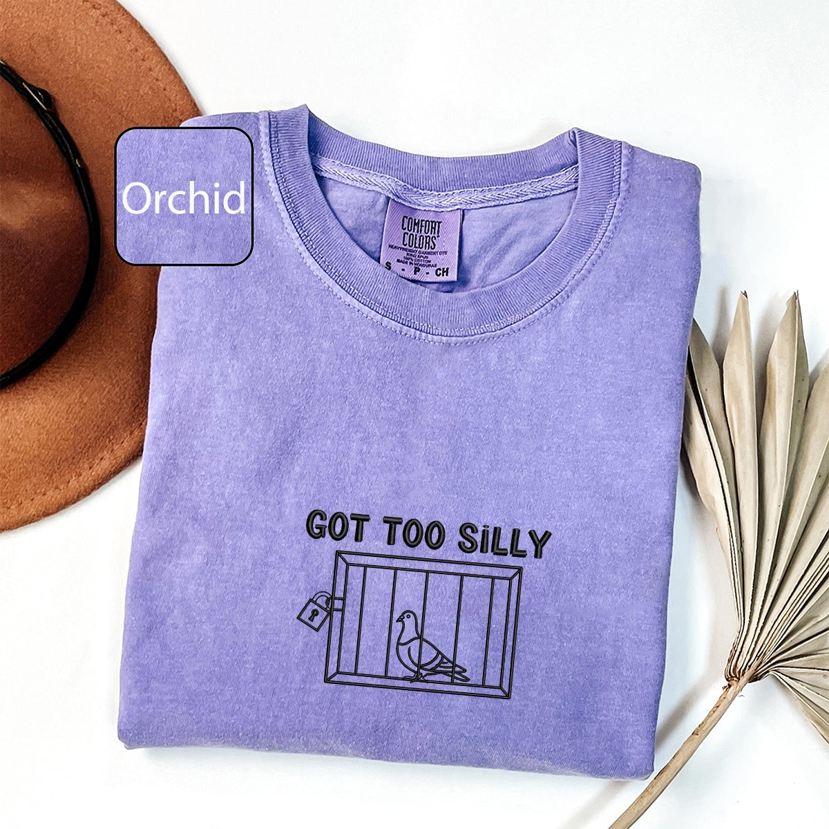 Custom Embroidered Got Too Silly T-Shirt - Funny Silly Bird Meme Tee, Cute Animal Gift