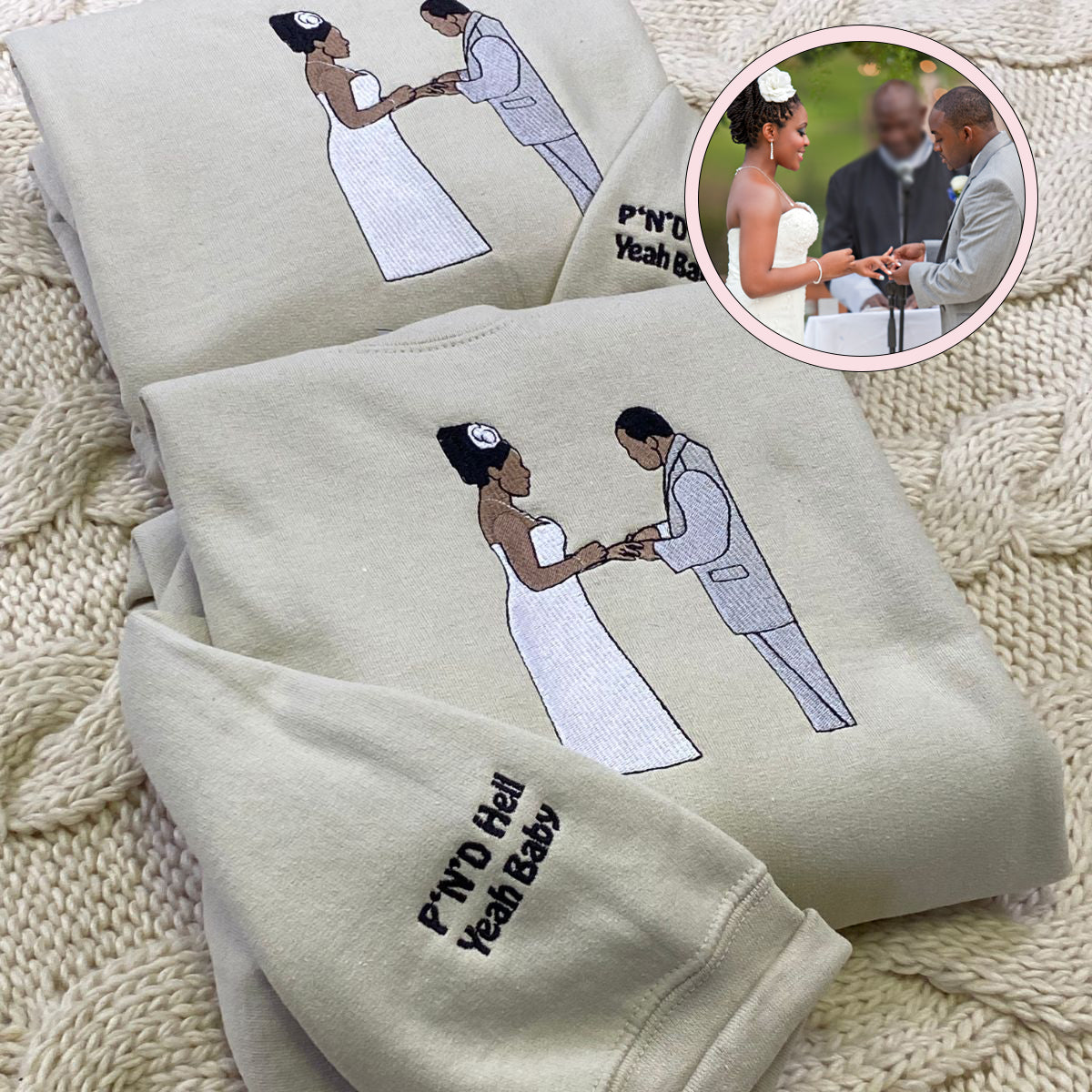 Custom Embroidered Photo Hoodie - Personalized Picture Gift